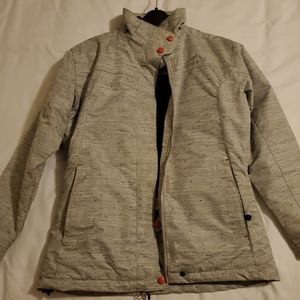 Heather grey & pink Polar Edge ski jacket